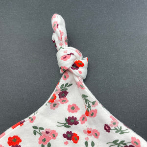 Girls Baby Baby, floral cotton hat / beanie, GUC, size 000,  