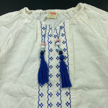 Load image into Gallery viewer, Girls Glasses Deer, embroidered cotton tunic top, L: 48cm, EUC, size 5-6,  