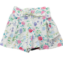 Load image into Gallery viewer, Girls Zara, floral stretch cotton shorts, elasticated, GUC, size 9,  