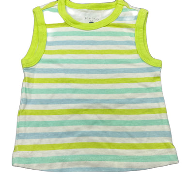 unisex Mix Baby, striped cotton tank top, GUC, size 1,  