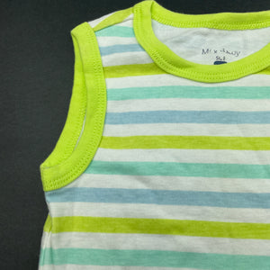 unisex Mix Baby, striped cotton tank top, GUC, size 1,  