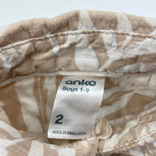 Load image into Gallery viewer, Boys Anko, cotton short sleeve shirt, FUC, size 2,  