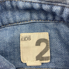 Load image into Gallery viewer, Boys Cotton On, knit denim shirt, poppers, mark lower front, FUC, size 2,  