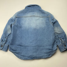 Load image into Gallery viewer, Boys Cotton On, knit denim shirt, poppers, mark lower front, FUC, size 2,  