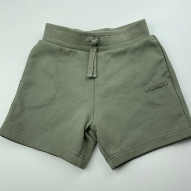 unisex Bonds, khaki casual shorts, elasticated, EUC, size 1,  