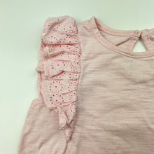 Load image into Gallery viewer, Girls Anko, broderie trim cotton top, GUC, size 1,  