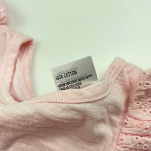 Girls Anko, broderie trim cotton top, GUC, size 1,  