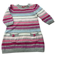 Load image into Gallery viewer, Girls Sprout, knitted cotton casual long sleeve dress, FUC, size 0, L: 41cm