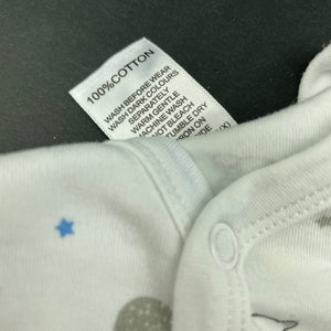 unisex Ollies Place, cotton romper, teddy bear, EUC, size 000,  