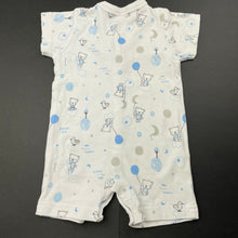 Load image into Gallery viewer, unisex Ollies Place, cotton romper, teddy bear, EUC, size 000,  
