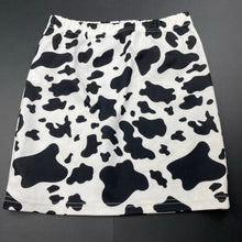 Load image into Gallery viewer, Girls SHEIN, black &amp; white skirt, elasticated, L: 37cm, marks lower front, FUC, size 11-12,  