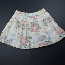 Load image into Gallery viewer, Girls Mothercare, lightweight floral cotton skirt, elasticated, L: 26cm, GUC, size 2-3,  