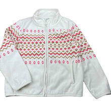 Load image into Gallery viewer, Girls Uniqlo, fleece zip up sweater, marks back right sleeve, FUC, size 6,  