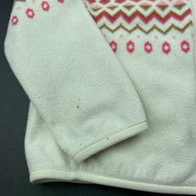 Load image into Gallery viewer, Girls Uniqlo, fleece zip up sweater, marks back right sleeve, FUC, size 6,  