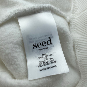 unisex Seed, fleece lined heritage sweater / jumper, light marks, FUC, size 000,  