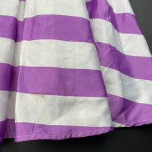 Load image into Gallery viewer, Girls All 4 Me, lined purple &amp; white stripe party dress, marks lower front, FUC, size 4, L: 60cm