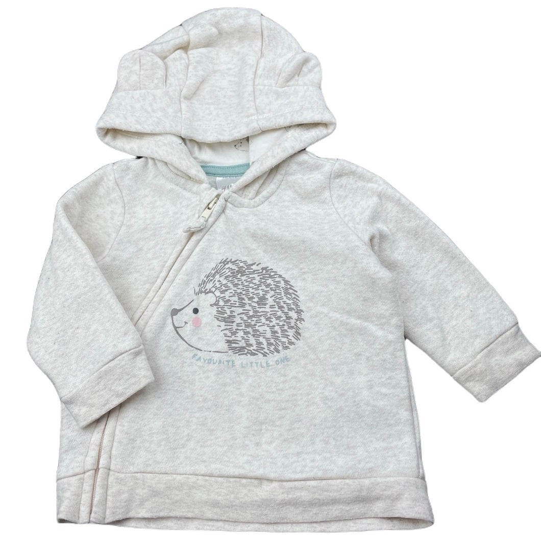 unisex H&M, fleece lined zip hoodie sweater, GUC, size 000,  
