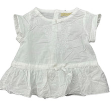 Load image into Gallery viewer, Girls Lily &amp; Dan, embroidered lightweight cotton peplum top, EUC, size 0,  