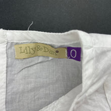 Load image into Gallery viewer, Girls Lily &amp; Dan, embroidered lightweight cotton peplum top, EUC, size 0,  