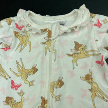 Load image into Gallery viewer, Girls Disney, Bambi cotton zip coverall / romper, GUC, size 000,  
