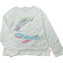 Load image into Gallery viewer, Girls Billieblush, cotton long sleeve t-shirt / top, unicorn, GUC, size 8,  