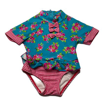 Load image into Gallery viewer, Girls Cupid Girl, floral swim one-piece, EUC, size 0,  