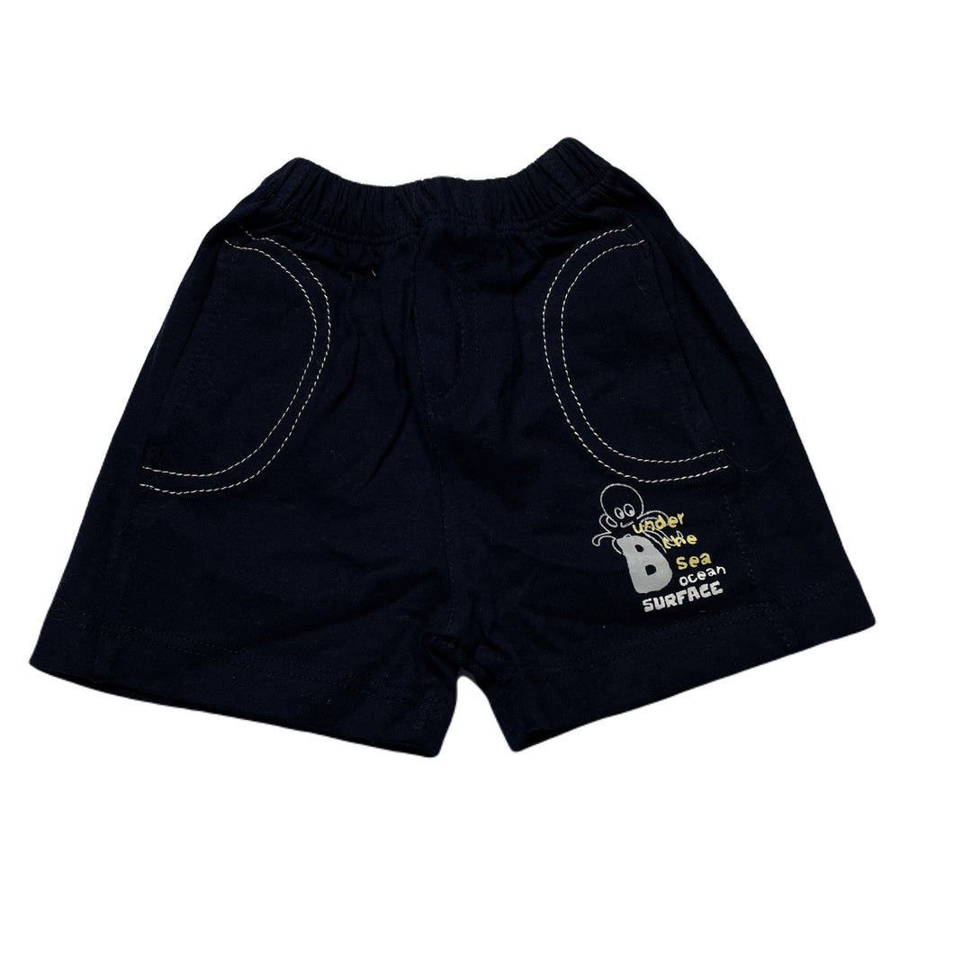 Boys navy, lightweight shorts, elasticated, EUC, size 000-00,  