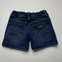 Load image into Gallery viewer, Boys Target, blue stretch denim shorts, elasticated, GUC, size 2,  