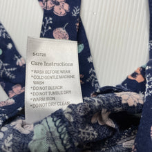 Load image into Gallery viewer, Girls Dymples, navy floral suspender shorts, EUC, size 2,  