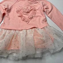 Load image into Gallery viewer, Girls BQT, cotton lined spliced long sleeve dress, EUC, size 0, L: 36cm