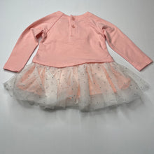 Load image into Gallery viewer, Girls BQT, cotton lined spliced long sleeve dress, EUC, size 0, L: 36cm