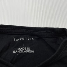 Load image into Gallery viewer, Girls Favourites, black cotton t-shirt / top, EUC, size 1,  