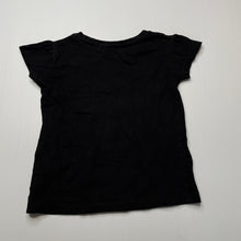 Load image into Gallery viewer, Girls Favourites, black cotton t-shirt / top, EUC, size 1,  