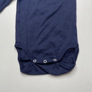 Boys Absorba, navy cotton bodysuit / romper, GUC, size 0-1,  