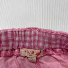 Load image into Gallery viewer, Girls Plum, lightweight cotton shorts, elasticated, EUC, size 0,  