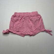 Load image into Gallery viewer, Girls Plum, lightweight cotton shorts, elasticated, EUC, size 0,  