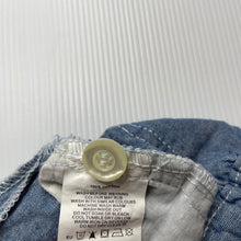 Load image into Gallery viewer, Girls Pumpkin Patch, chambray cotton overalls / shortalls, GUC, size 000,  