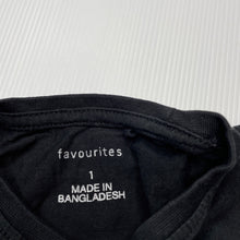 Load image into Gallery viewer, Girls Favourites, black cotton t-shirt / top, GUC, size 1,  