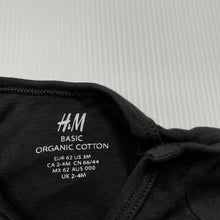 Load image into Gallery viewer, unisex H&amp;M, grey organic cotton bodysuit / romper, EUC, size 000,  