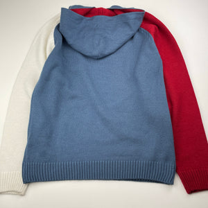Boys Adidas, wool blend knitted hoodie sweater, Sz: M, armpit to armpit: 39.5cm, armpit to cuff: 43cm, GUC, size 10-11,  