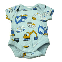 Load image into Gallery viewer, Boys Baby Baby, cotton bodysuit / romper, diggers, GUC, size 00000,  