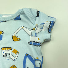 Load image into Gallery viewer, Boys Baby Baby, cotton bodysuit / romper, diggers, GUC, size 00000,  