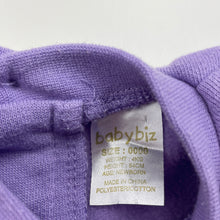 Load image into Gallery viewer, Girls Baby Biz, purple fleece lined sweater / jumper, unicorn, FUC, size 0000,  