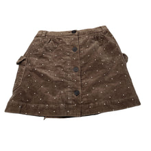 Load image into Gallery viewer, Girls SEEDEDLILI, cotton lined velvet skirt, elasticated, missing button right pocket, FUC, size 8,  