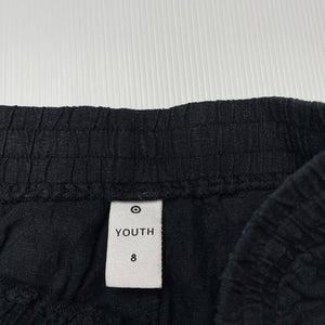 Girls Target, dark navy linen / viscose shorts, elasticated, GUC, size 8,  