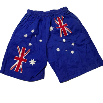 Boys cotton, Australia shorts, elasticated, FUC, size 12,  