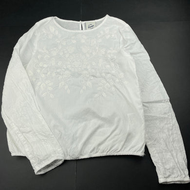 Girls 1964 Denim Co, embroidered lightweight cotton long sleeve top, GUC, size 12,  