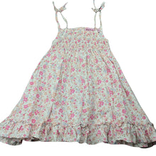 Load image into Gallery viewer, Girls Aztec, lightweight floral cotton summer dress, GUC, size 0, L: 52cm