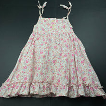 Load image into Gallery viewer, Girls Aztec, lightweight floral cotton summer dress, GUC, size 0, L: 52cm