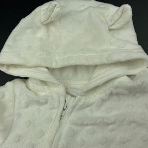 unisex George, cotton lined soft feel zip coverall / romper, EUC, size 000,  